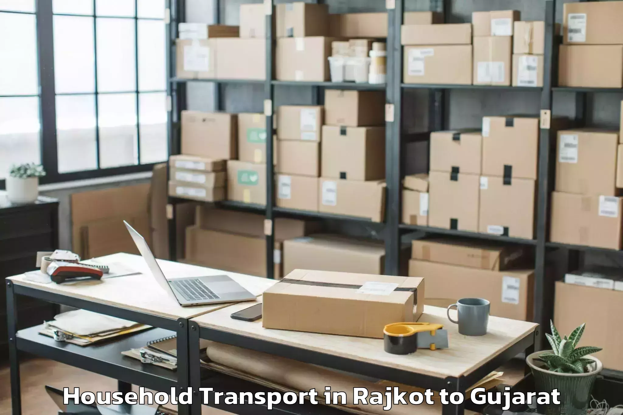 Book Rajkot to Dhoraji Household Transport Online